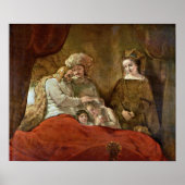 Rembrandt van Rijn - Jacob Blessing the Sons Poster (Vorne)
