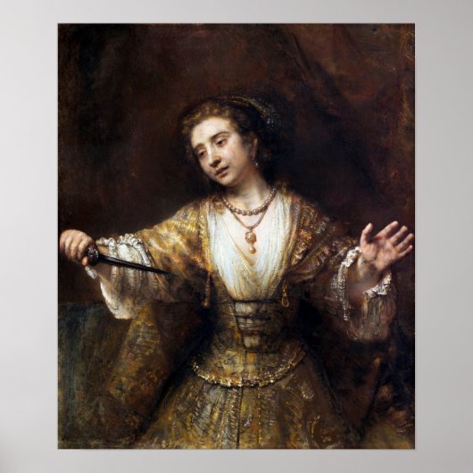 Rembrandt van Rijn Lucretia Poster (Vorne)