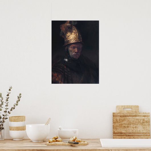 Rembrandt Van Rijn, Mann mit dem Goldenen Helm Poster (Küche)