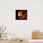 Rembrandt van Rijn - Philosoph in Meditation Poster (Küche)