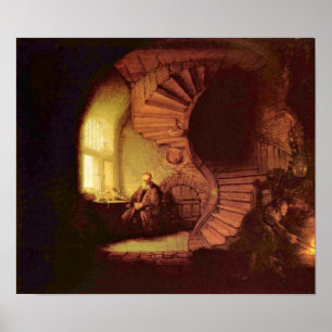 Rembrandt van Rijn - Philosoph in Meditation Poster