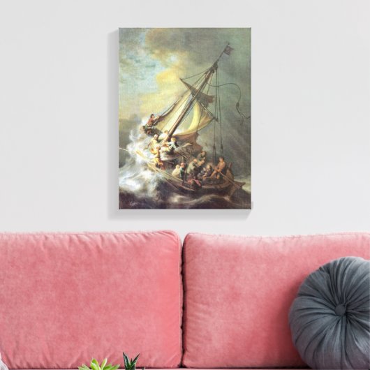 Rembrandt van Rijn - Sturm am Meer von Galiläa Leinwanddruck (Insitu (Wohnzimmer))