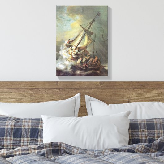Rembrandt van Rijn - Sturm am Meer von Galiläa Leinwanddruck (Insitu (Schlafzimmer))