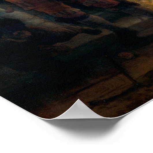 Rembrandt Van Rijn, The Night Watch Poster (Ecke)