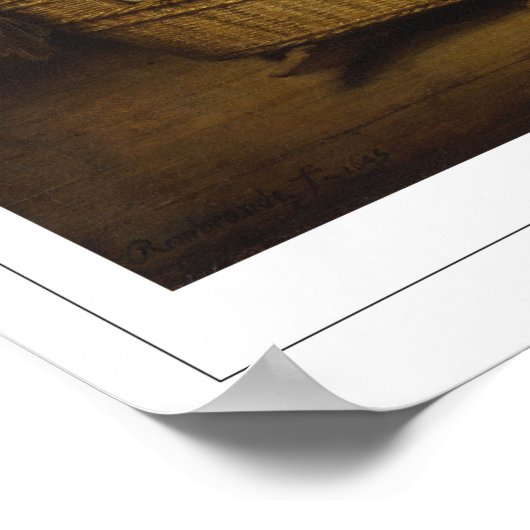 Rembrandt van Rijn Zedign Art Poster #672 (Ecke)