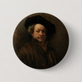 Rembrandt van Rijns Selbstportrait Kunst Button (Vorderseite)