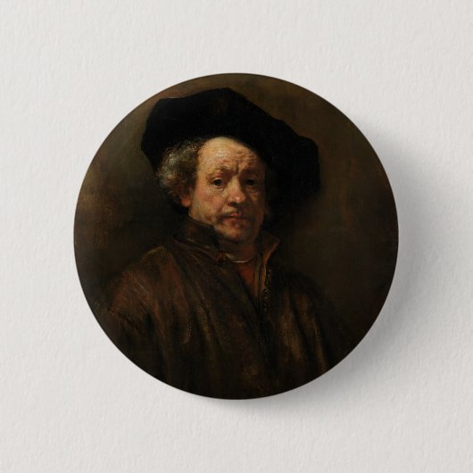 Rembrandt van Rijns Selbstportrait Kunst Button (Vorderseite)