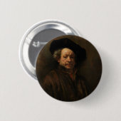 Rembrandt van Rijns Selbstportrait Kunst Button (Vorne & Hinten)
