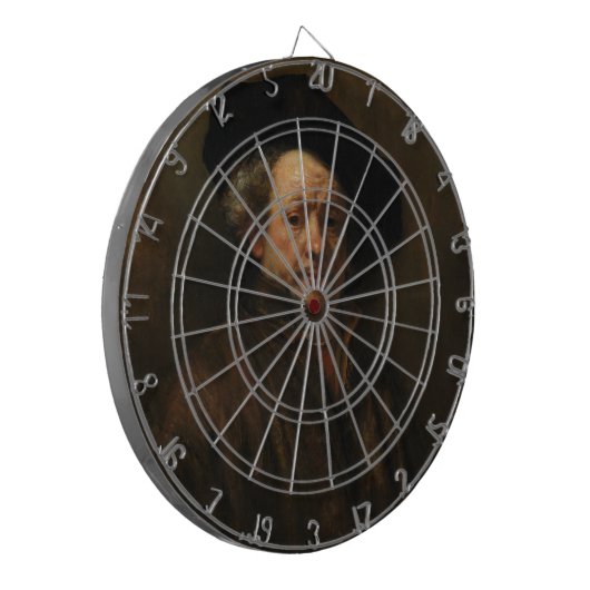 Rembrandt van Rijns Selbstportrait Kunst Dartscheibe (Vorderseite Links)