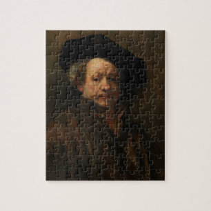 Rembrandt van Rijns Selbstportrait Kunst Puzzle