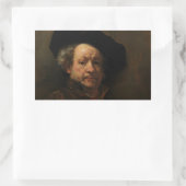 Rembrandt van Rijns Selbstportrait Kunst Rechteckiger Aufkleber (Tasche)