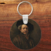 Rembrandt van Rijns Selbstportrait Kunst Schlüsselanhänger (Vorderseite)