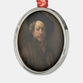 Rembrandt van Rijns Selbstportrait Kunst Silbernes Ornament (Links)