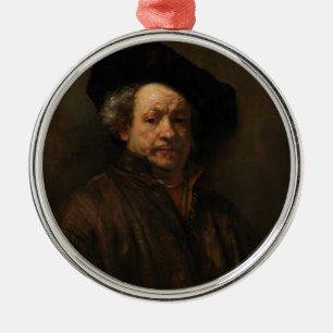 Rembrandt van Rijns Selbstportrait Kunst Silbernes Ornament