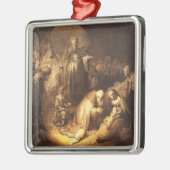 Rembrandt-Verehrung der Weise-Weihnachtsverzierung Ornament Aus Metall (Links)