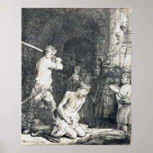 Rembrandt - Verhalten von John Baptist 1640 Poster