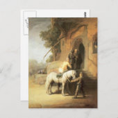 Rembrandt: Wohltätige Samariter Postkarte (Vorne/Hinten)