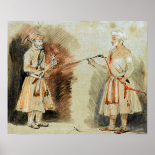 Rembrandt - Zwei indische Adlige 1654 Poster