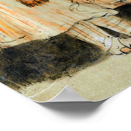 Rembrandt - Zwei indische Männer 1654 Poster (Ecke)