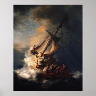 Rembrandts Der Sturm auf dem See Genezareth Poster