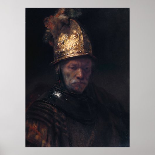 Rembrandt's Man in einem goldenen Helm Poster (Vorne)