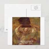 Rembrandts Mose & Bibelangebot Postkarte (Vorne/Hinten)