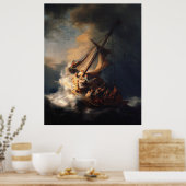 Rembrandts Sturm am Meer von Galiläa Poster (Küche)