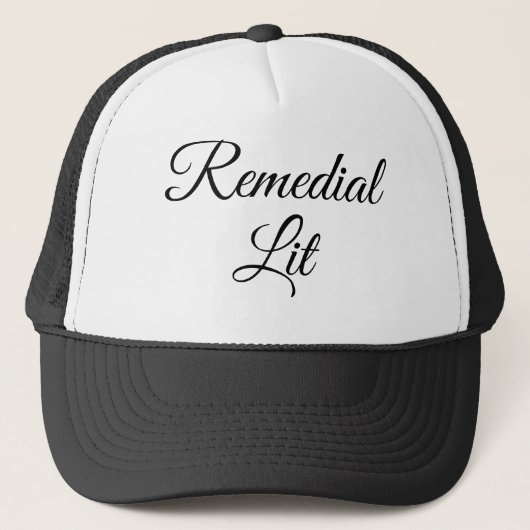 Remedial Lit Baseball Hat Truckerkappe (Vorderseite)