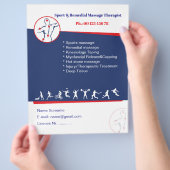 Remedial massage flyer template (Hand)