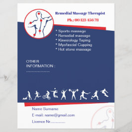 Remedial massage flyer template