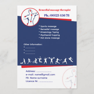Remedial massage Flyer Template Einladung