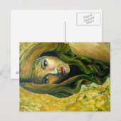 "Remedios la Bella" Acrylmalerei - Postkarte (Vorne/Hinten)