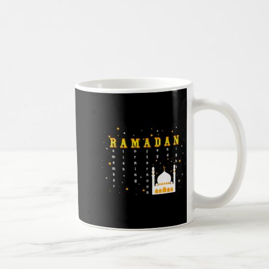 Remember Allah Ramadan Mubarak Kareem  Kaffeetasse (Rechts)