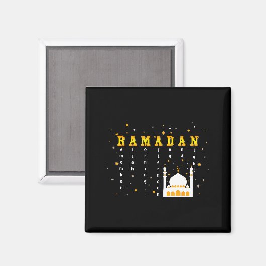 Remember Allah Ramadan Mubarak Kareem  Magnet (Vorderseite/Rückseite)