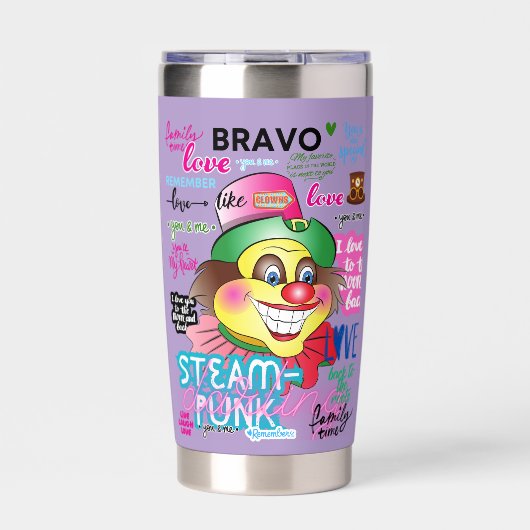 REMEMBER CLOWNS THERMOBECHER (Vorderseite)