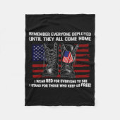 Remember Everyone Deployed Friday Military America Fleecedecke (Vorderseite)
