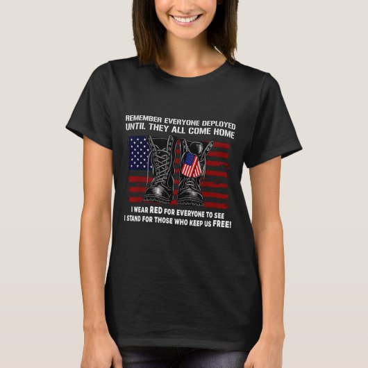 Remember Everyone Deployed Friday Military America T-Shirt (Vorderseite)