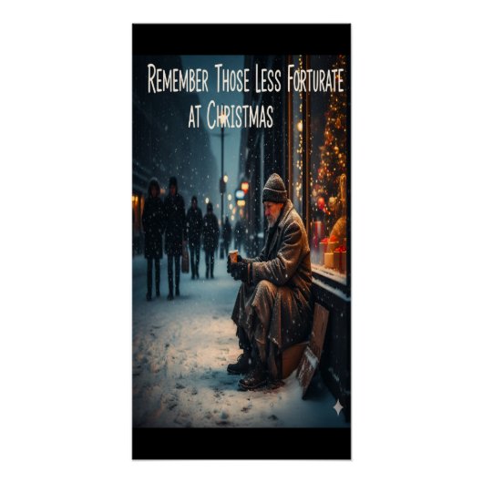 REMEMBER THE LESS FORTUNATE AT CHRISTMAS POSTER (Vorderseite)