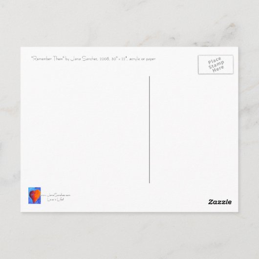 Remember Them Postcard Postkarte (Rückseite)