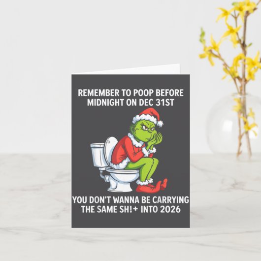 Remember To Op Before Midnight On Dec 31st Funny Q Karte (Gelbe Blume)