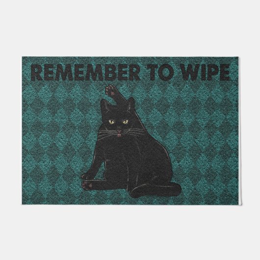 Remember To Wipe Your Paws Cat Fußmatte (Vorderseite)