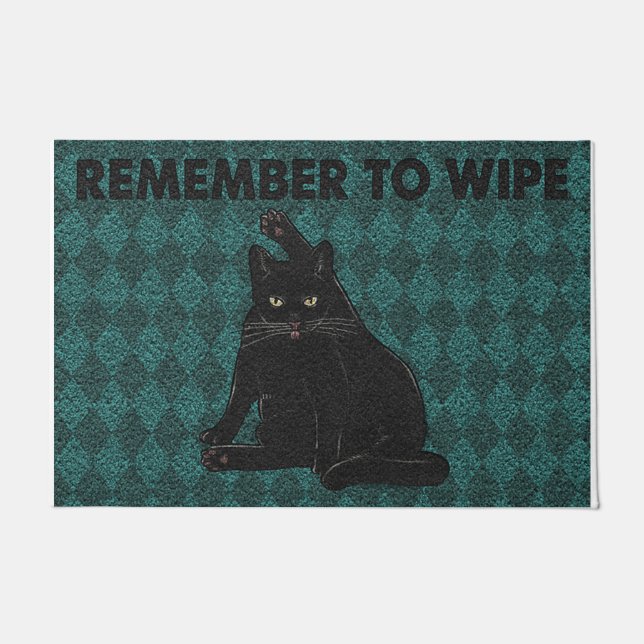 Remember To Wipe Your Paws Cat Fußmatte (Vorderseite)