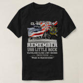 REMEMBER USS Little Rock CL92 Cruiser Navy Veteran T-Shirt (Design vorne)