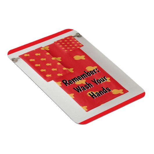 Remember: Wash Your Hands Refrigerator  Magnet (Rechte Seite)