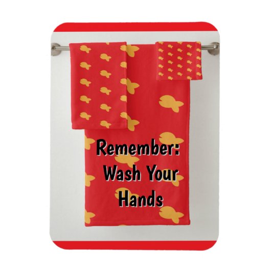 Remember: Wash Your Hands Refrigerator  Magnet (Vertikal)