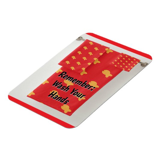 Remember: Wash Your Hands Refrigerator  Magnet (Linke Seite)