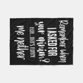 Remember When I Asked Your Onion, Sarcastic Quote Fleecedecke (Vorderseite (Horizontal))