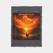 Remember Who Are You Dinosaur Chicken Cool Funny G Fleecedecke (Vorderseite)