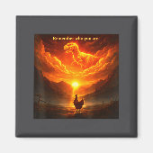 Remember Who Are You Dinosaur Chicken Cool Funny G Magnet (Vorne)