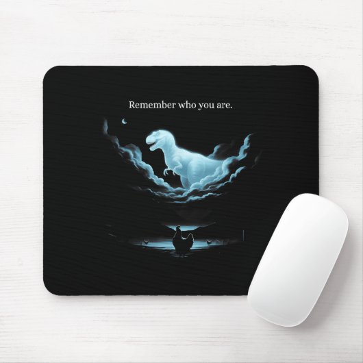 Remember Who Are You Dinosaur Chicken Meme Evoluti Mousepad (Mit Mouse)